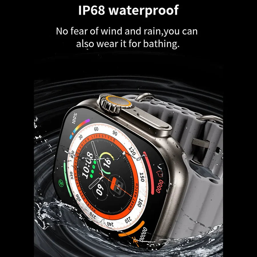 SACOSDING Ultra 8 / Ultra 9 Smart Watch with Bluetooth Calling, NFC, Blood Pressure & Heart Rate Monitoring - Best Smartwatch for Men & Women in Pakistan