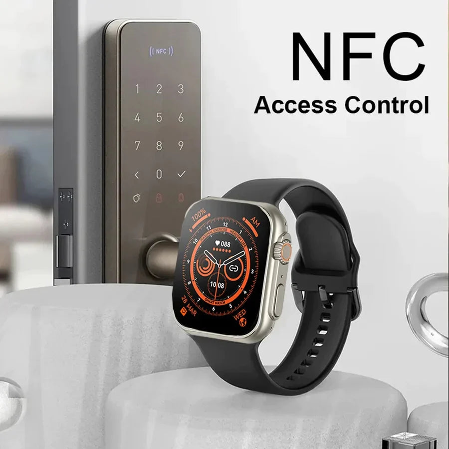SACOSDING Ultra 8 / Ultra 9 Smart Watch with Bluetooth Calling, NFC, Blood Pressure & Heart Rate Monitoring - Best Smartwatch for Men & Women in Pakistan