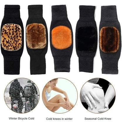 2 Pcs Unisex Thermal Knee Warmers / Winter Leg Sleeves for Joint Pain Relief & Cold Protection