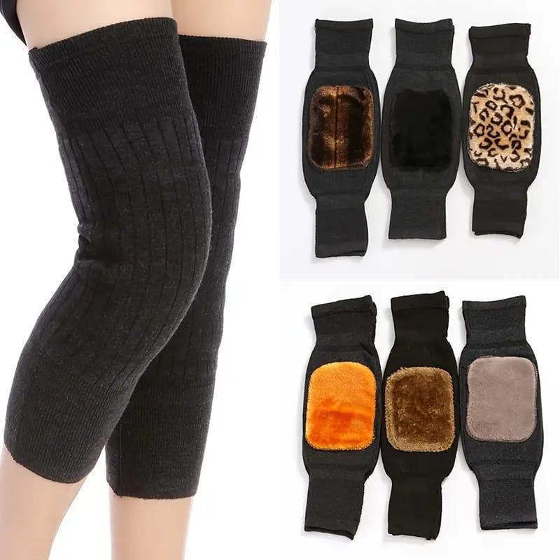 2 Pcs Unisex Thermal Knee Warmers / Winter Leg Sleeves for Joint Pain Relief & Cold Protection