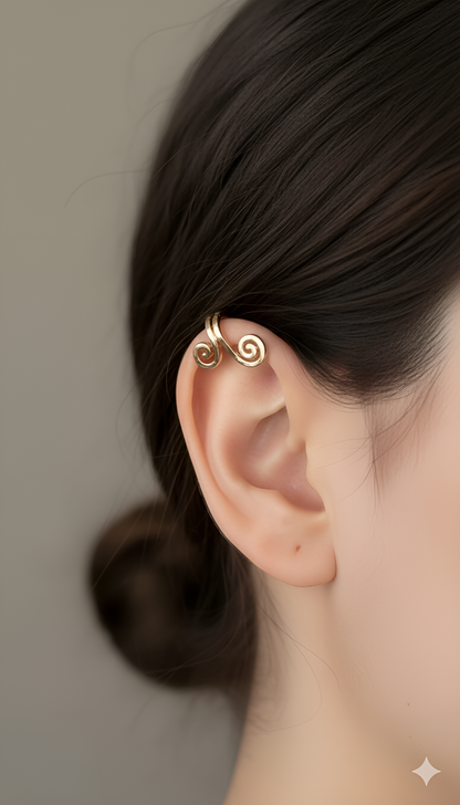 Elegant Gold Ear Cuff No Piercing Needed